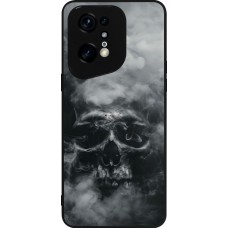 Coque OPPO Find X5 Pro - Silicone rigide noir Halloween 2024 smoky skull