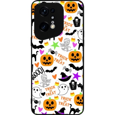 Coque OPPO Find X5 Pro - Silicone rigide noir Halloween 2024 trick or treat