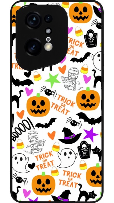 Coque OPPO Find X5 Pro - Silicone rigide noir Halloween 2024 trick or treat