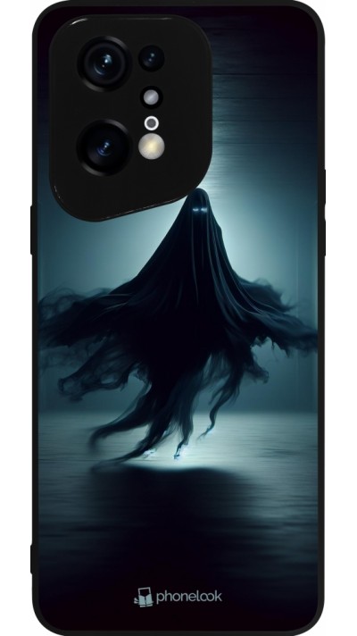 Coque OPPO Find X5 Pro - Silicone rigide noir Halloween 2024 Spectral Shadow