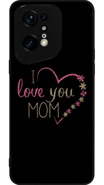 Coque OPPO Find X5 Pro - Silicone rigide noir I love you Mom