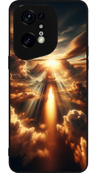 Coque OPPO Find X5 Pro - Silicone rigide noir Lueur Céleste Zenith