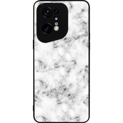 Coque OPPO Find X5 Pro - Silicone rigide noir Marble 01