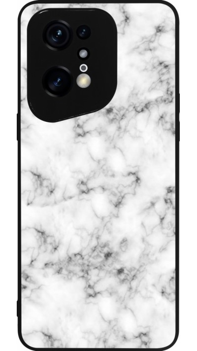 Coque OPPO Find X5 Pro - Silicone rigide noir Marble 01