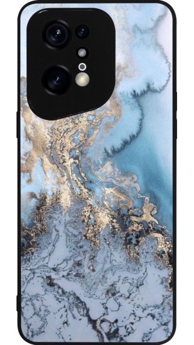 Coque OPPO Find X5 Pro - Silicone rigide noir Marble 04