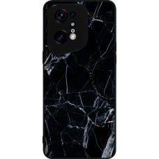 Coque OPPO Find X5 Pro - Silicone rigide noir Marble Black 01