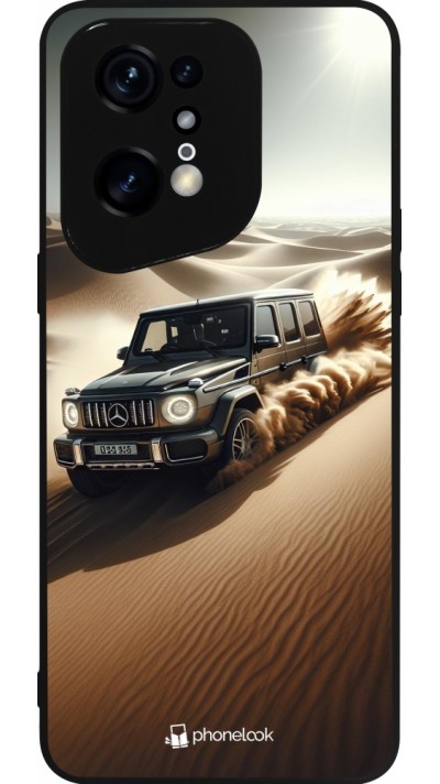 Coque OPPO Find X5 Pro - Silicone rigide noir Mercedes G Drift Desert