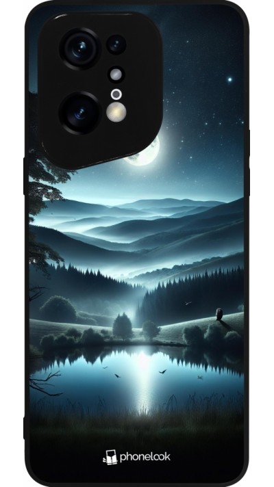 Coque OPPO Find X5 Pro - Silicone rigide noir Night Sky View