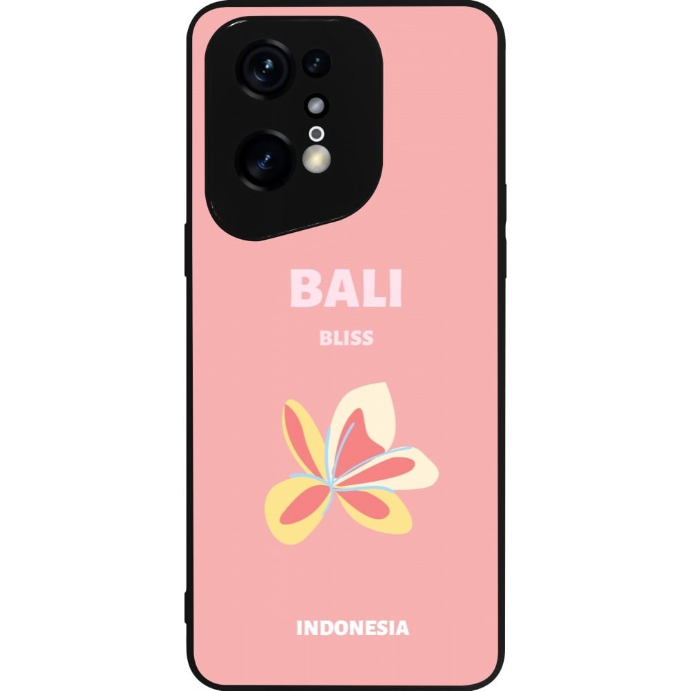 Coque OPPO Find X5 Pro - Silicone rigide noir Pop Summer Destination Bali