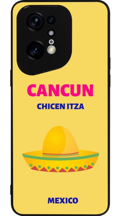 Coque OPPO Find X5 Pro - Silicone rigide noir Pop Summer Destination Cancun