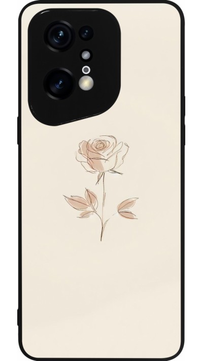 Coque OPPO Find X5 Pro - Silicone rigide noir Sable Rose Minimaliste