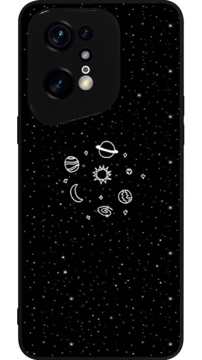 Coque OPPO Find X5 Pro - Silicone rigide noir Space Doodle