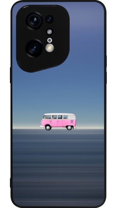 Coque OPPO Find X5 Pro - Silicone rigide noir Spring 23 pink bus