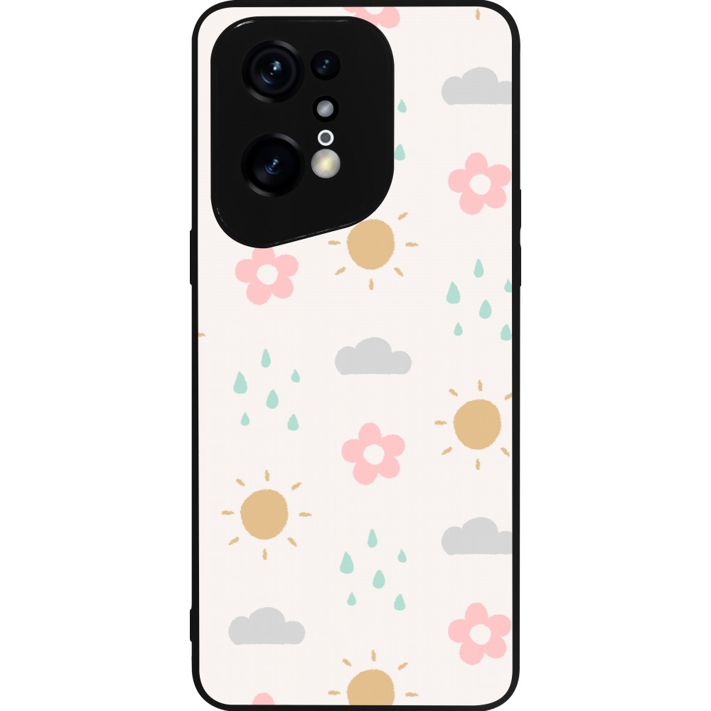 Coque OPPO Find X5 Pro - Silicone rigide noir Spring 23 weather