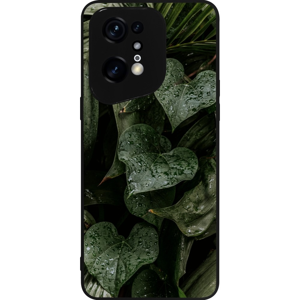 Coque OPPO Find X5 Pro - Silicone rigide noir Spring 23 fresh plants