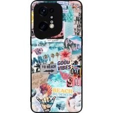 Coque OPPO Find X5 Pro - Silicone rigide noir Summer 20 collage