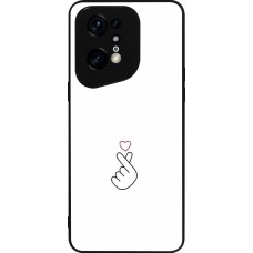 Coque OPPO Find X5 Pro - Silicone rigide noir Valentine 2024 heat by Millennials