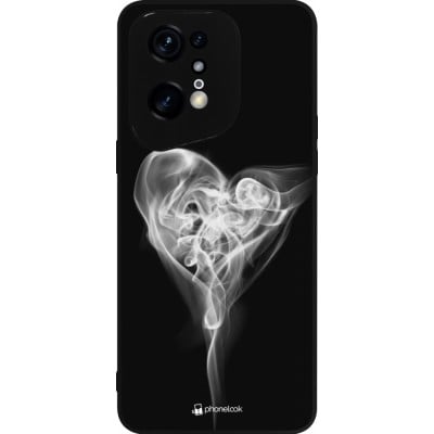 Coque OPPO Find X5 Pro - Silicone rigide noir Valentine 2022 Black Smoke