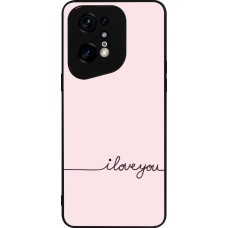 Coque OPPO Find X5 Pro - Silicone rigide noir Valentine 2023 i love you writing