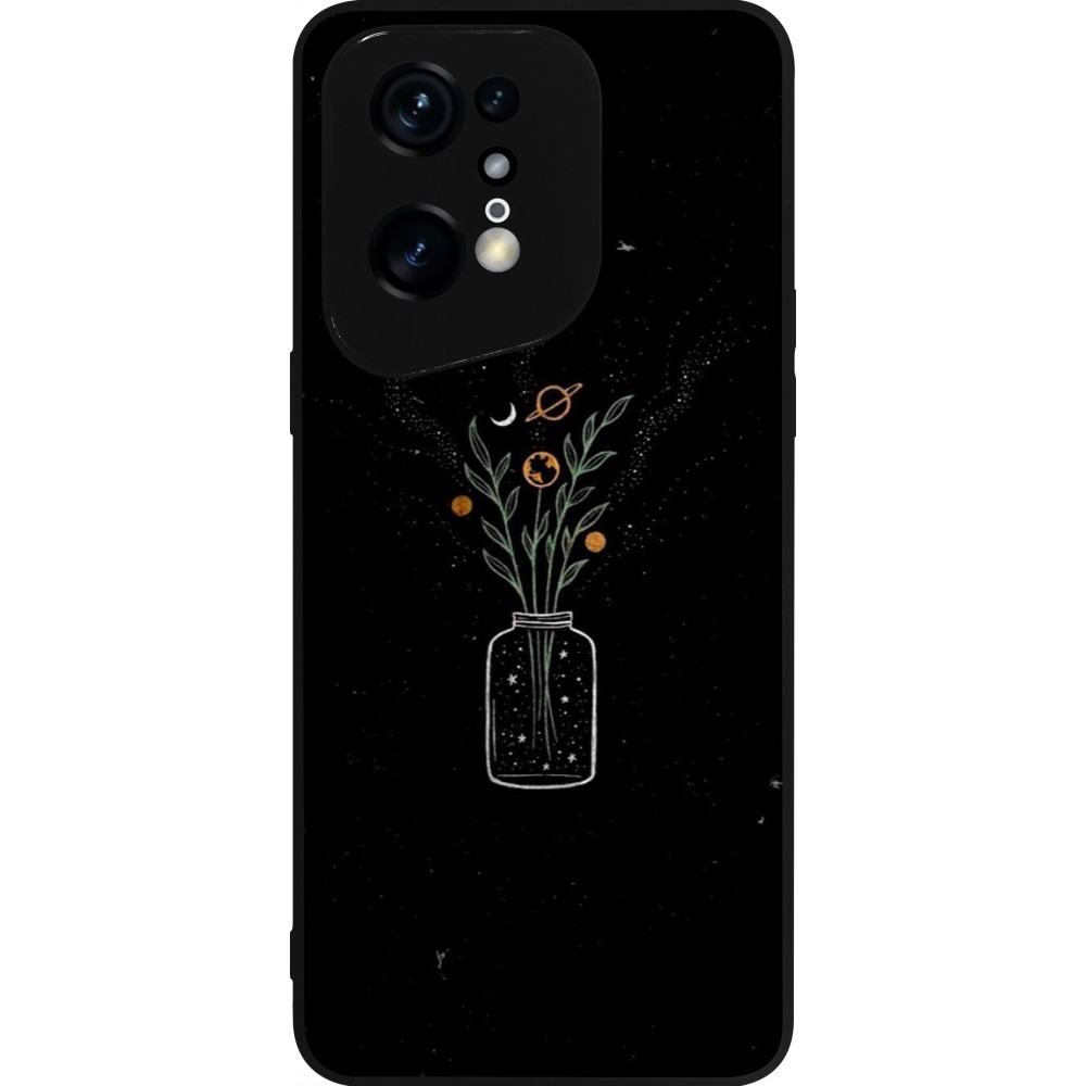 Coque OPPO Find X5 Pro - Silicone rigide noir Vase black