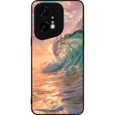 Coque OPPO Find X5 Pro - Silicone rigide noir Wave Sunset