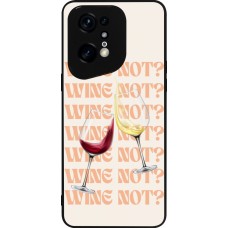 Coque OPPO Find X5 Pro - Silicone rigide noir Wine not