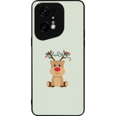 Coque OPPO Find X5 Pro - Silicone rigide noir Christmas 22 baby reindeer