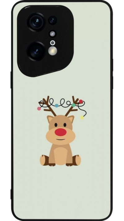 Coque OPPO Find X5 Pro - Silicone rigide noir Christmas 22 baby reindeer