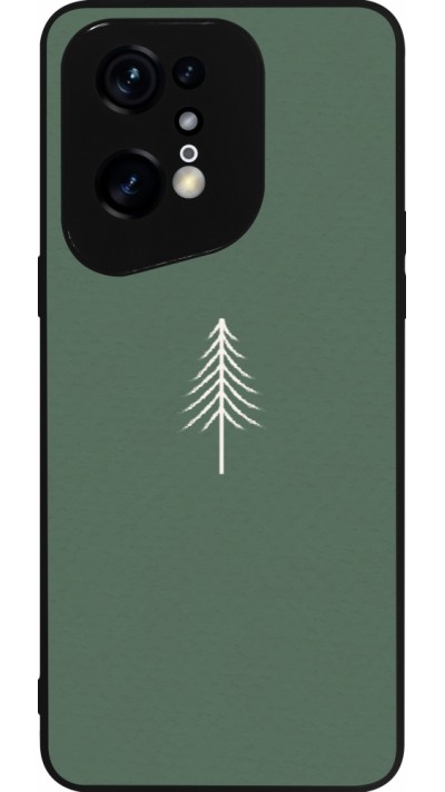 Coque OPPO Find X5 Pro - Silicone rigide noir Christmas 22 minimalist tree