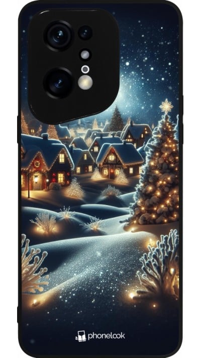 Coque OPPO Find X5 Pro - Silicone rigide noir Noël 2023 Christmas is Coming