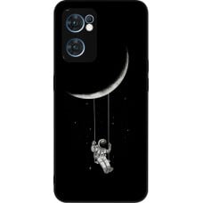 Coque OPPO Reno7 5G - Silicone rigide noir Astro balançoire