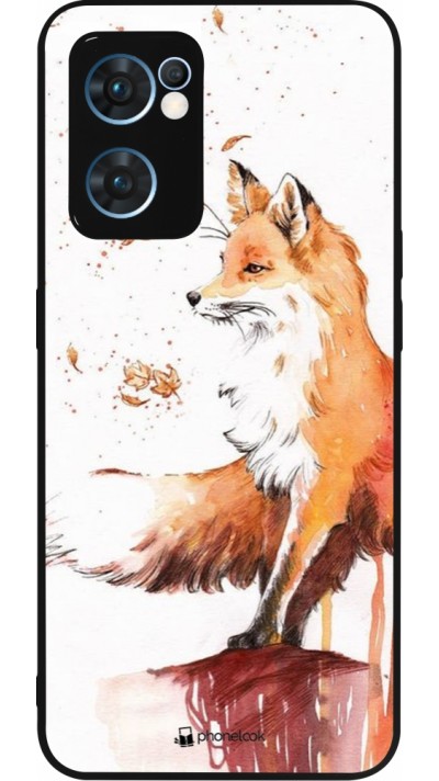 Coque OPPO Reno7 5G - Silicone rigide noir Autumn 21 Fox