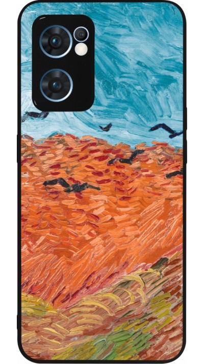 Coque OPPO Reno7 5G - Silicone rigide noir Autumn 22 Van Gogh style