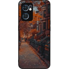 Coque OPPO Reno7 5G - Silicone rigide noir Autumn 2024 city