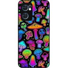 Coque OPPO Reno7 5G - Silicone rigide noir Autumn 2024 magic mushrooms