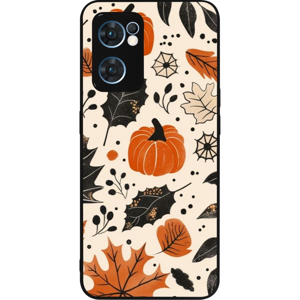 Coque OPPO Reno7 5G - Silicone rigide noir Autumn 2024 nature