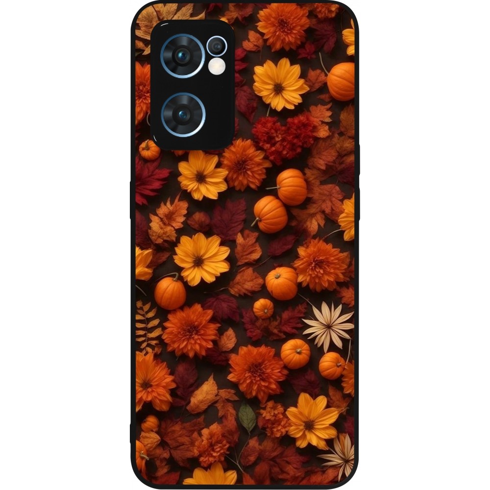 Coque OPPO Reno7 5G - Silicone rigide noir Autumn 2024 potpourri