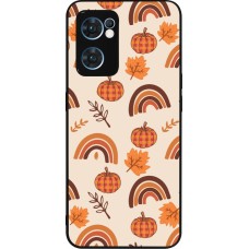 Coque OPPO Reno7 5G - Silicone rigide noir Autumn 2024 rainbow