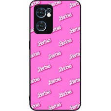 Coque OPPO Reno7 5G - Silicone rigide noir Barbie Pattern