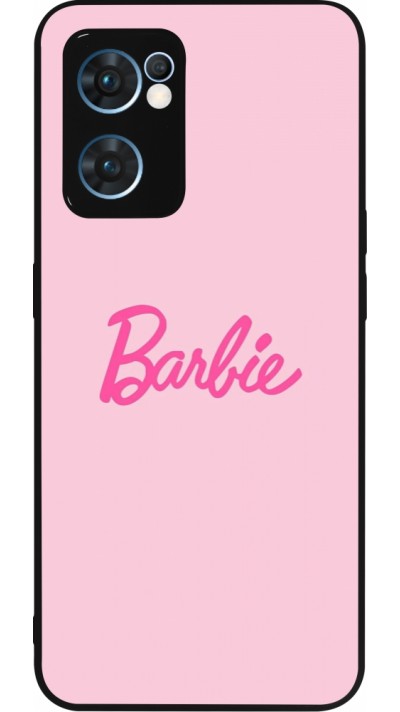 Coque OPPO Reno7 5G - Silicone rigide noir Barbie Text