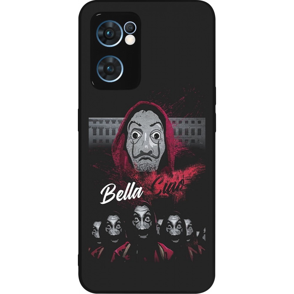 Coque OPPO Reno7 5G - Silicone rigide noir Bella Ciao