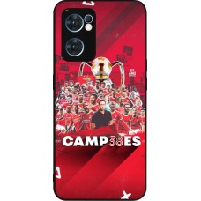 Coque OPPO Reno7 5G - Silicone rigide noir Benfica Campeoes 2023