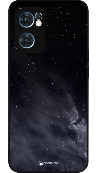 Coque OPPO Reno7 5G - Silicone rigide noir Black Sky Clouds