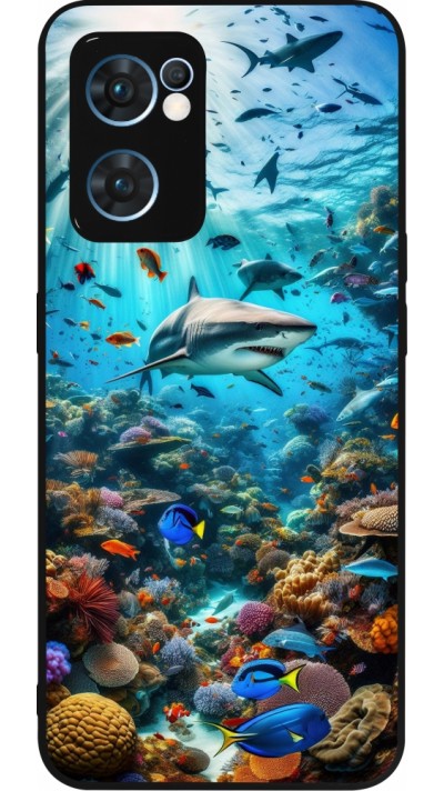 Coque OPPO Reno7 5G - Silicone rigide noir Bora Bora Mer et Merveilles