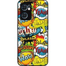 Coque OPPO Reno7 5G - Silicone rigide noir Cartoons slogans