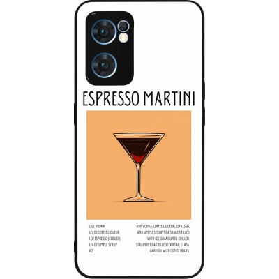 Coque OPPO Reno7 5G - Silicone rigide noir Cocktail recette Espresso Martini