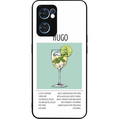 Coque OPPO Reno7 5G - Silicone rigide noir Cocktail recette Hugo