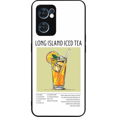 Coque OPPO Reno7 5G - Silicone rigide noir Cocktail recette Long Island Ice Tea