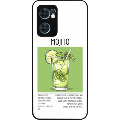 Coque OPPO Reno7 5G - Silicone rigide noir Cocktail recette Mojito