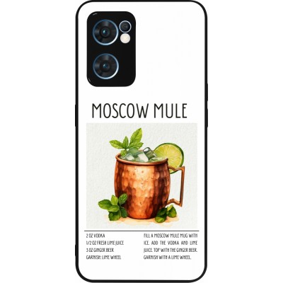 Coque OPPO Reno7 5G - Silicone rigide noir Cocktail recette Moscow Mule